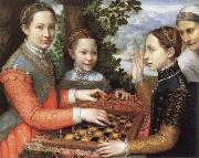 Sofonisba Anguissola the chess game Spain oil painting artist
